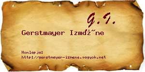 Gerstmayer Izméne névjegykártya